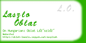 laszlo oblat business card